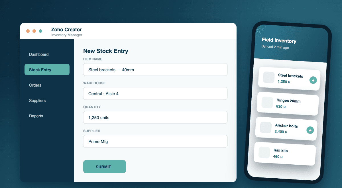 Custom apps built on Creator